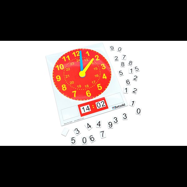 Magnetische Tafel-Uhr, rot
