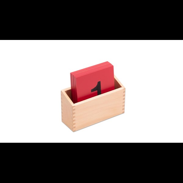 Fühl- und Tastplatten, Ziffern in Holzbox