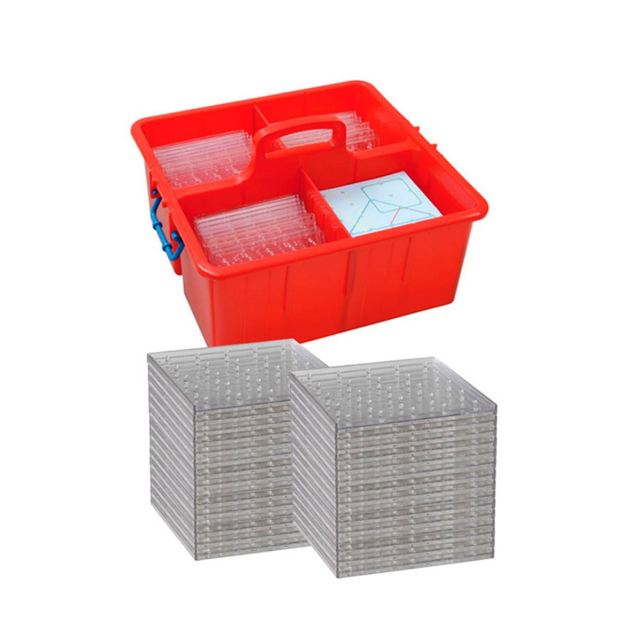 Klassensatz mit 30 transparenten Geometrieboards
