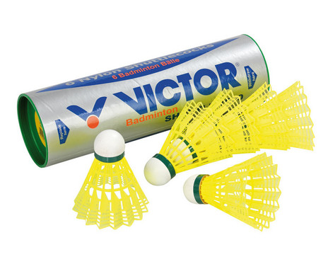 6 gelbe Badminton-Bälle, Geschwindigkeit grün