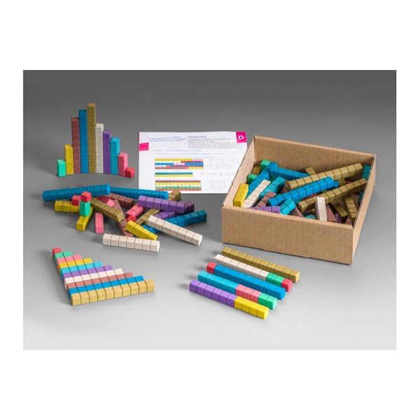 Rechenstäbe in 10 Montessori-Farben