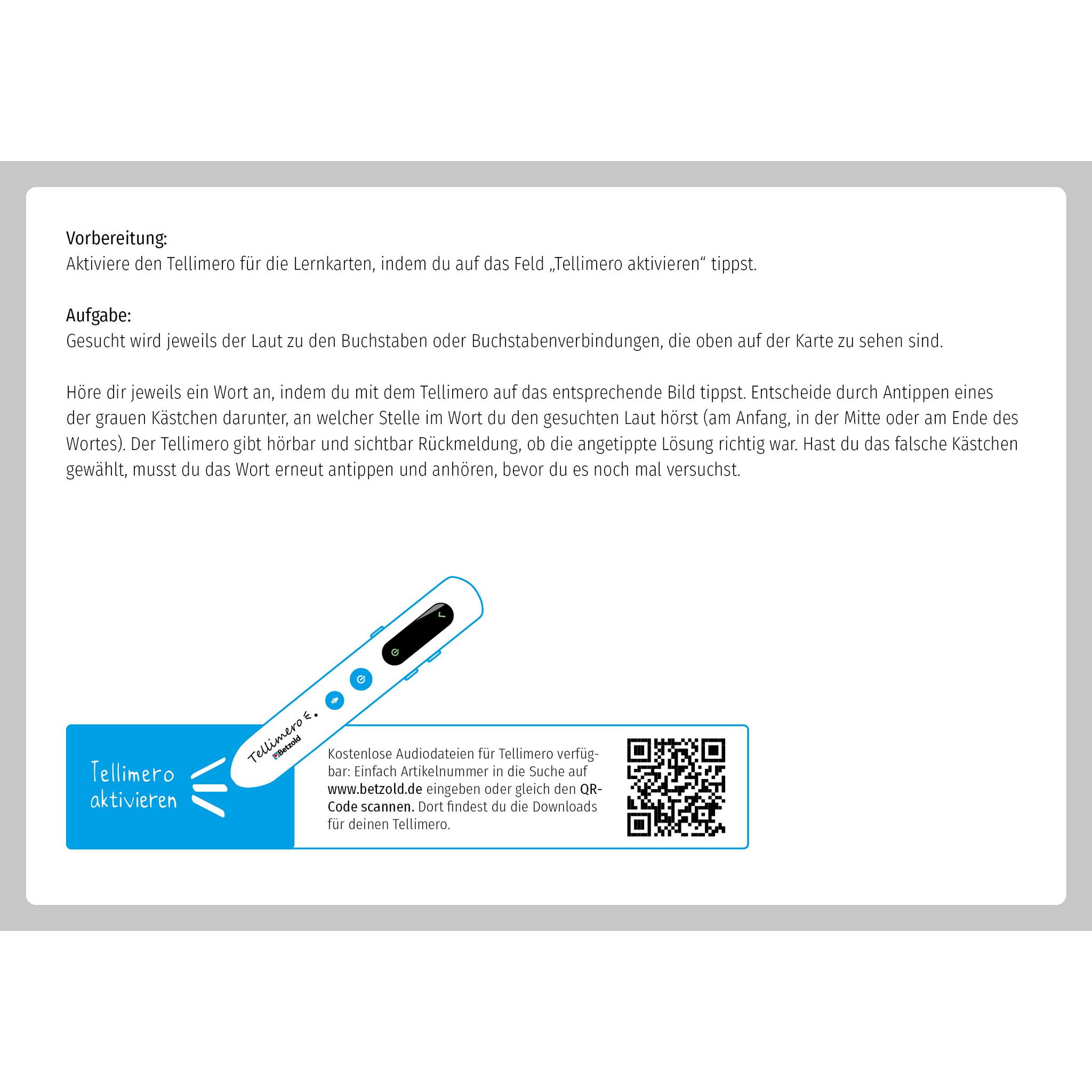 Tellimero EDU Lernkarten „Hörkarten"