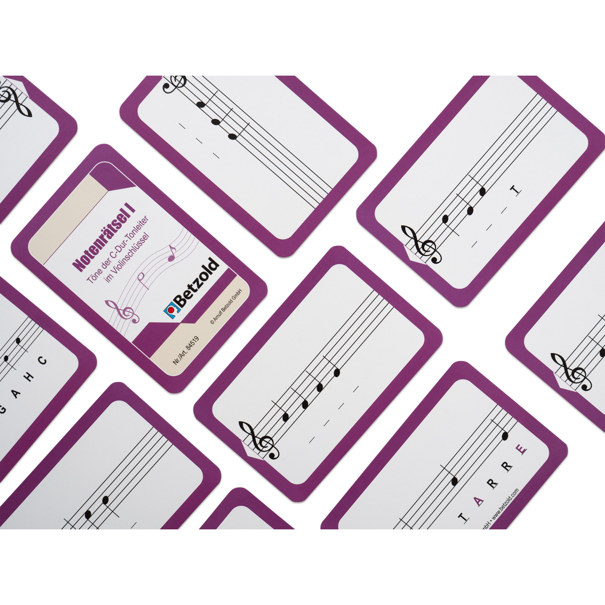 Spielkarten: Notenrätsel I