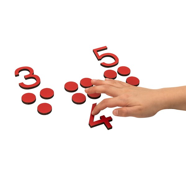 Ziffern und Chips rot
