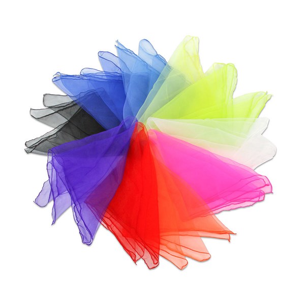 Satz mit 10 Jongliertüchern aus Chiffon 65 x 65