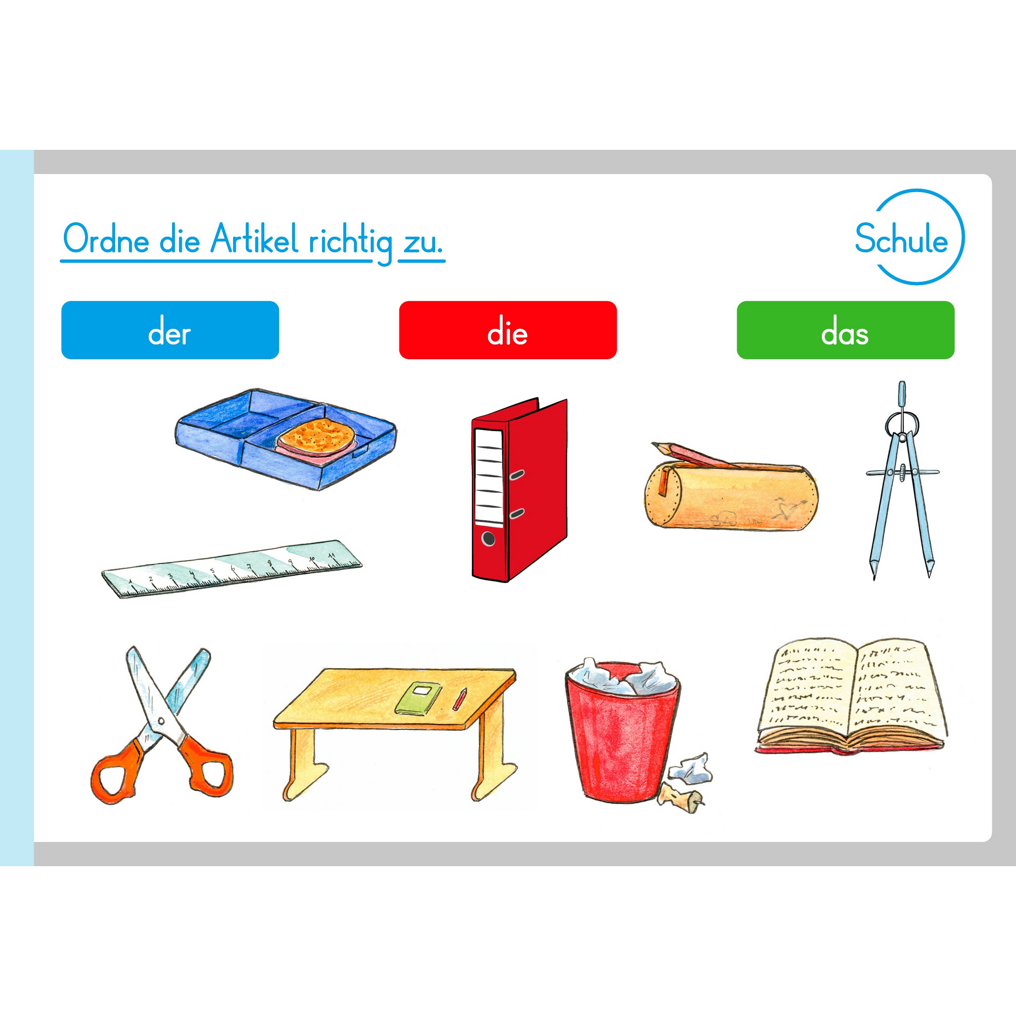 Tellimero EDU Lernkarten „Artikel zuordnen“