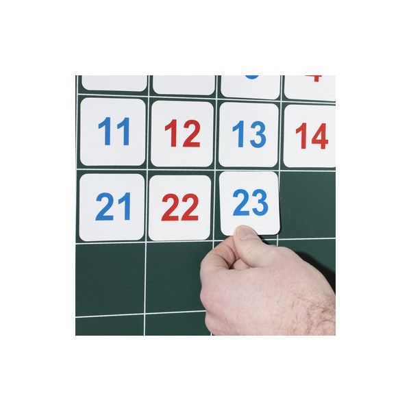 Hundertertafel mit Zahlenkärtchen