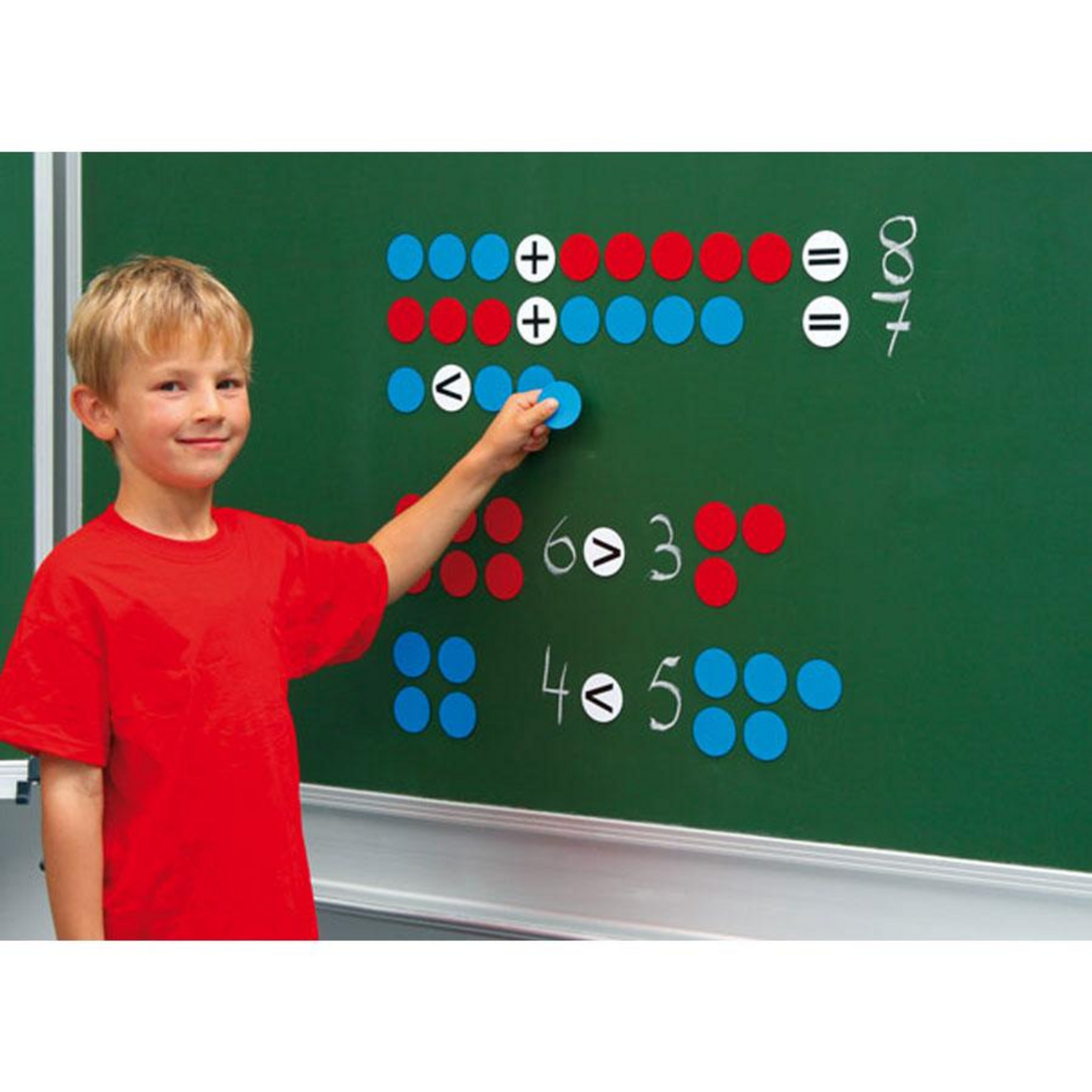Wendeplättchen, magnetisch, rot/blau