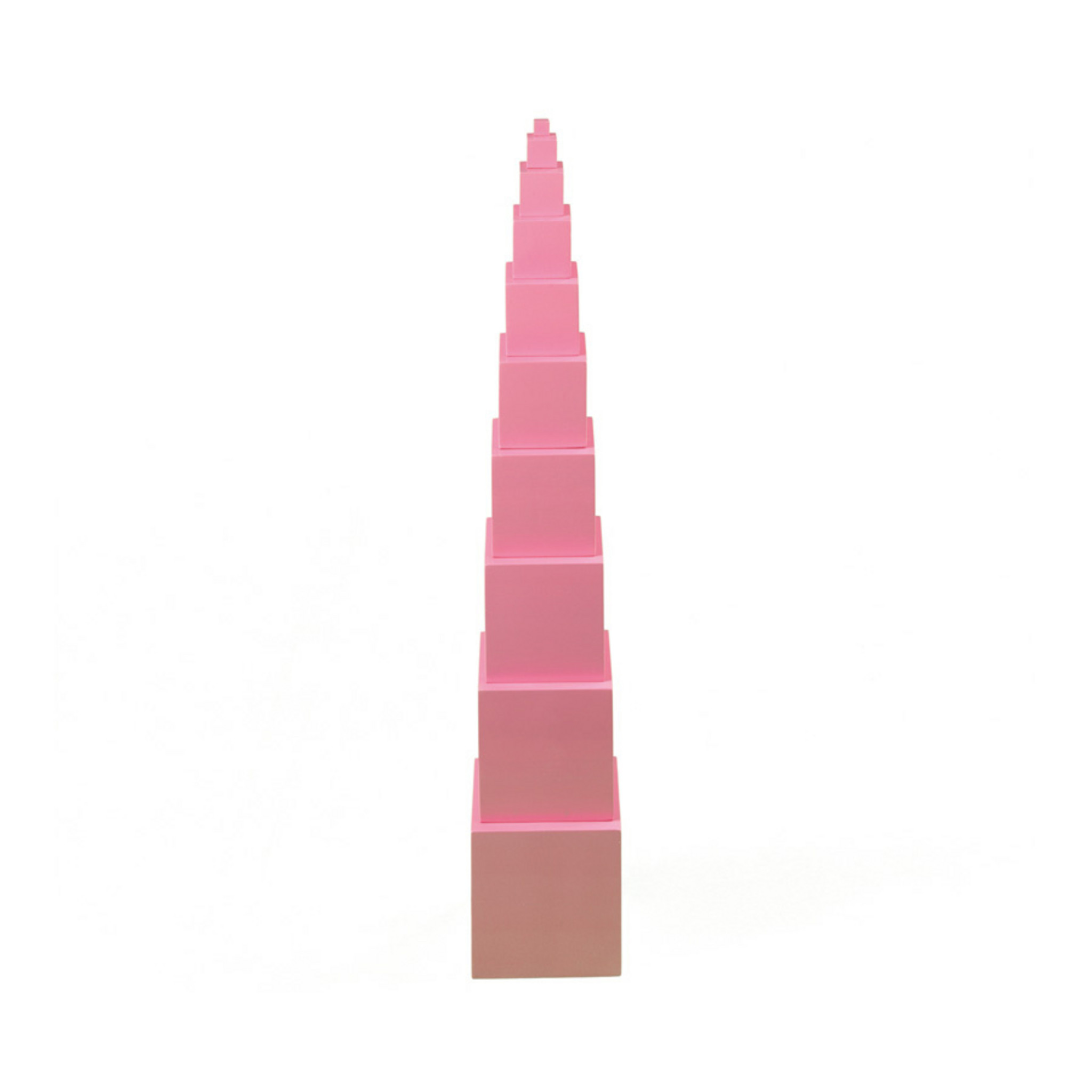 Würfelturm in rosa mit 10 Würfeln