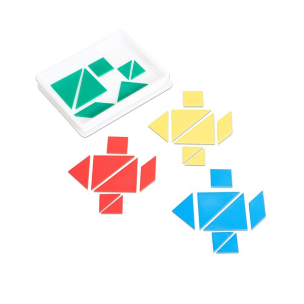 Tangram in Sortierbox mit Deckel