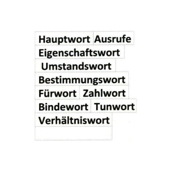 XXL Wortarten-Set Magnetisch