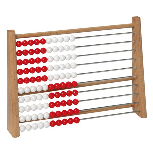 Schüler-Rechenrahmen ZR 100 rot/weiß