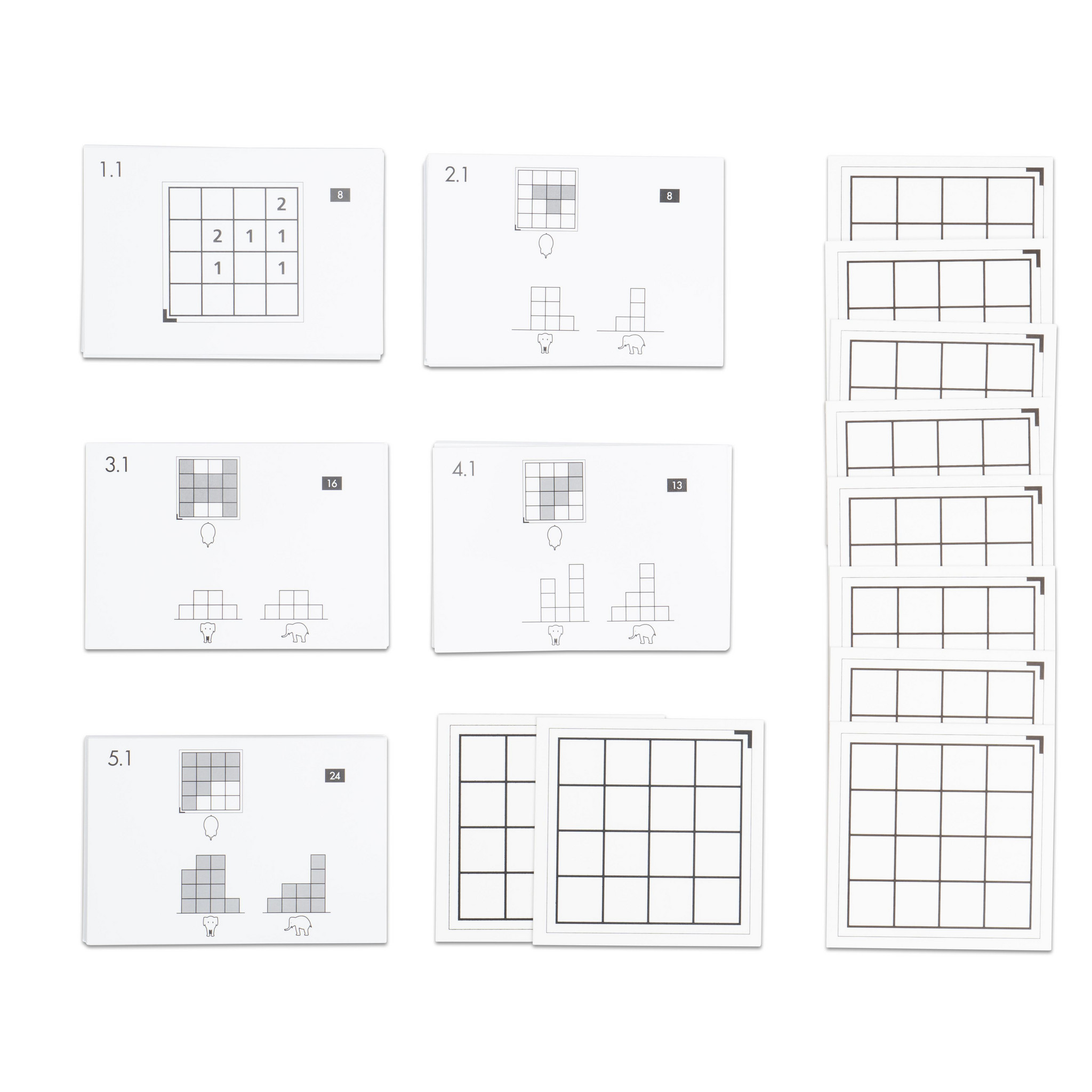 Cubo Kartensätze 1 - 5