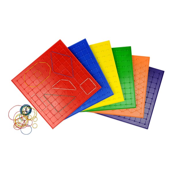 Satz mit 6 Geometriebrettern